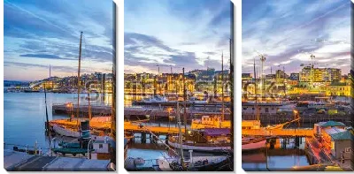 Модульная картина Красивый вид на порт Осло