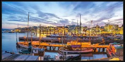 Картина Красивый вид на порт Осло