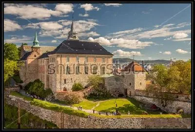 Картина Вид на старинную крепость Акерсхус в центре Осло