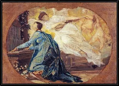 Картина Аллегория духовной музыки (Органистка)