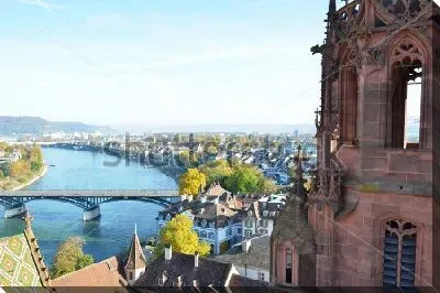 Постер Панорама Базеля из башни готического собора