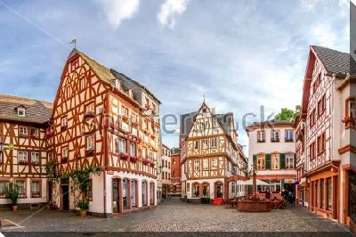 Постер Красивая архитектура в историческом центре Майнца