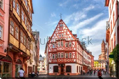 Постер Красивая архитектура в историческом центре Майнца №2