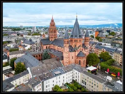 Картина Панорама Майнца с Собором святого Мартина в центре