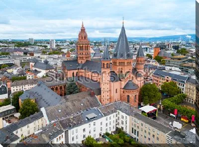 Постер Панорама Майнца с Собором святого Мартина в центре