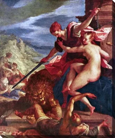 Картина Победа истины под защитой правосудия (Victory of truth under the protection of justice)