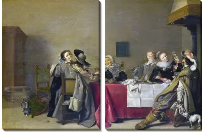 Картина Веселая компания за столом (A Merry Company at Table)