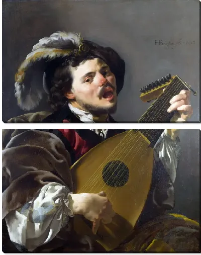 Картина Мужчина играющий на лютне (A Man playing a Lute)