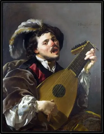 Картина Мужчина играющий на лютне (A Man playing a Lute)