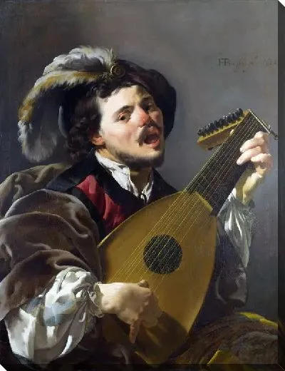 Картина Мужчина играющий на лютне (A Man playing a Lute)