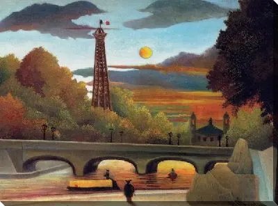 Картина Сена и Эйфелева башня на закате (Seine and Eiffel-tower in the sunset)