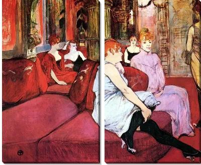 Картина Салон-дер-ин-дер-Рю де Мулен (The salon on the Rue des Moulins)