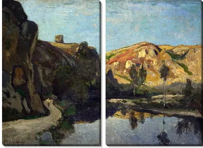 Картина Река и холмы (River and Hills)