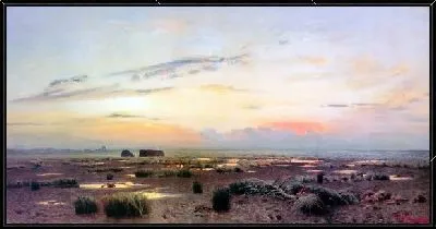 Картина Вечерний марш (Marsh at evening)