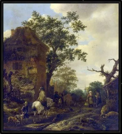 Окрестности деревни, с всадником (The Outskirts of a Village, with a Horseman)