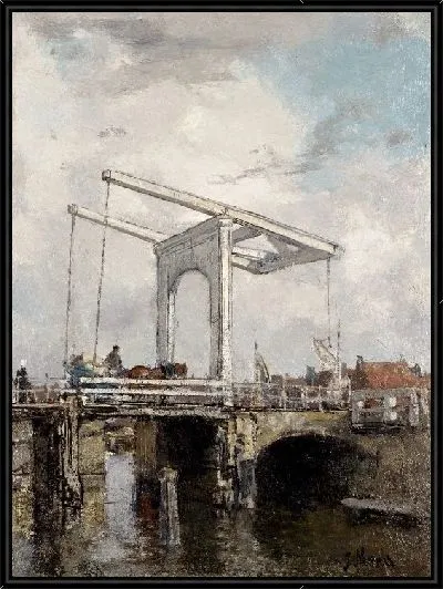 Картина Подъемный мост в голландском городе  (A Drawbridge in a Dutch Town)