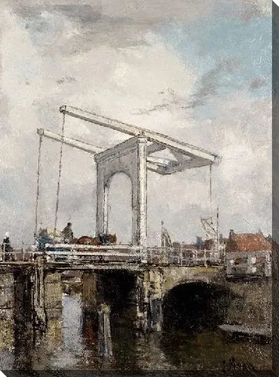 Картина Подъемный мост в голландском городе  (A Drawbridge in a Dutch Town)
