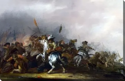 Картина Кавалерия атакует пехотные войска