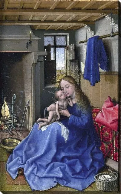 Картина Мадонна с младенцем в интерьере (The Virgin and Child in an Interior)