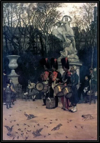 Картина Барабанщики в саду Тюильри (Beating the Retreat in the Tuileries Gardens)