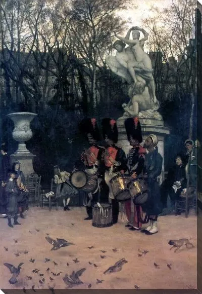 Картина Барабанщики в саду Тюильри (Beating the Retreat in the Tuileries Gardens)