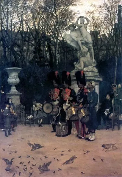 Картина Барабанщики в саду Тюильри (Beating the Retreat in the Tuileries Gardens)