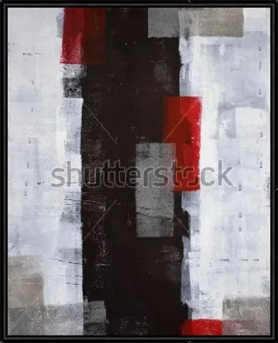 Картина Контрастная композиция с яркими цветовыми пятнами в виде прямоугольников