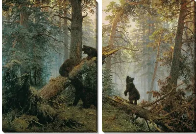 Картина Утро в сосновом лесу