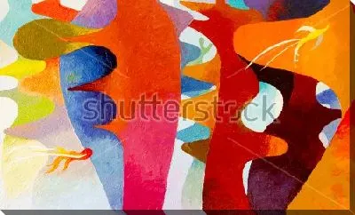 Картина маслом Райские птицы в волшебном лесу 