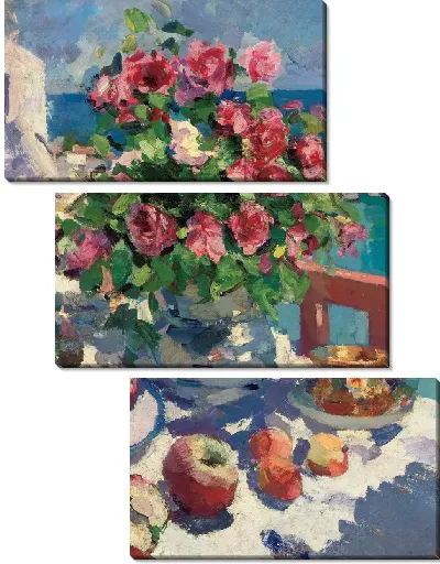 Картина Розы и яблоки