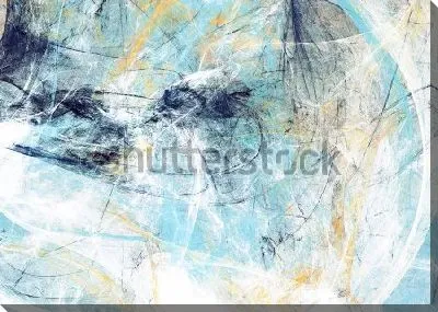 Картина маслом Зимний пейзаж с летящей между ветвями дерева птицей