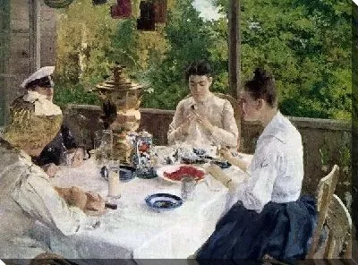 Картина За чайным столом