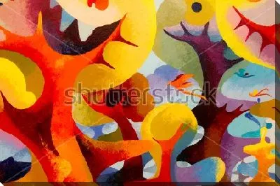 Картина маслом Осень в волшебном лесу