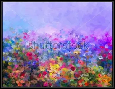 Картина Яркое цветочное поле