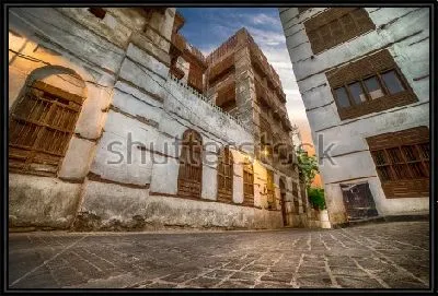 Картина Дворик исторической части города в Джидде (Саудовская Аравия)