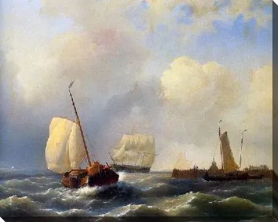 Картина Огибая побережье в ветренный день