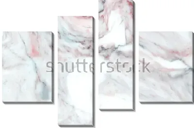 Модульная картина Красивый мраморный узор в оттенках голубого, розового и молочного цвета