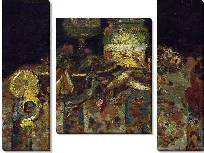 Натюрморт Устрицы, рыба