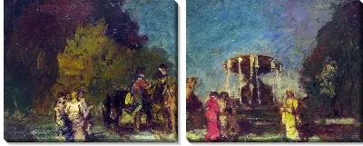 Картина Фонтан в парке