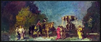 Картина Фонтан в парке