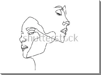 Рисунок двух профилей одной непрерывной линией