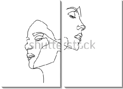 Рисунок двух профилей одной непрерывной линией