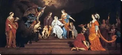 Картина Аллегория. Невинность между Добродетелями и Пороками