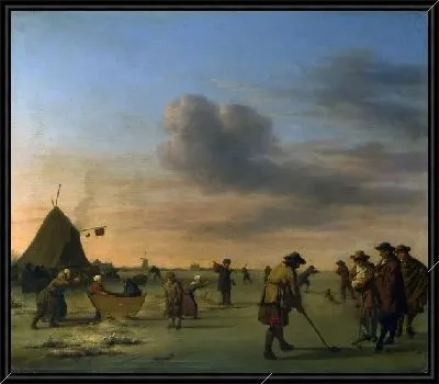 Картина Игроки на льду возле Гарлем