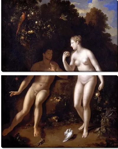 Картина Адам и Ева