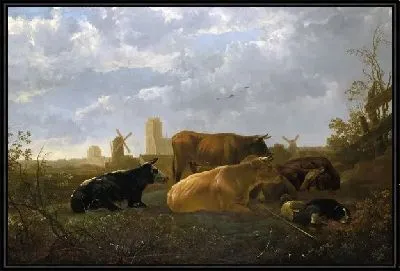 Пастух с коровами