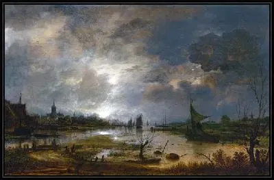 Близ города, в лунном свете