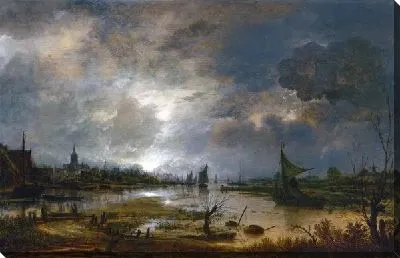 Близ города, в лунном свете