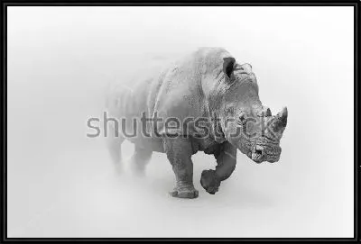 Картина Носорог выходит из тумана