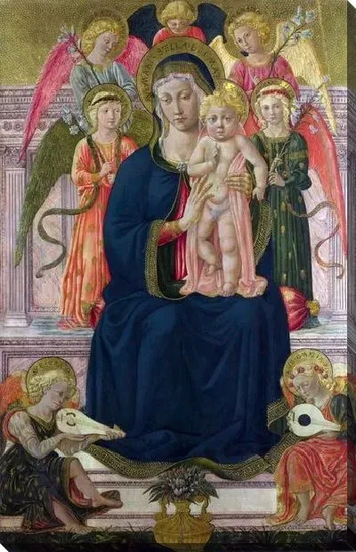 Картина Мадонна с Младенцем на троне с ангелами